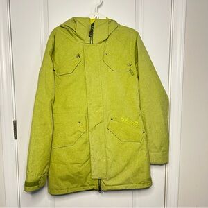 Burton women's ski/snowboard jacket in a lime/olive green Sz Small